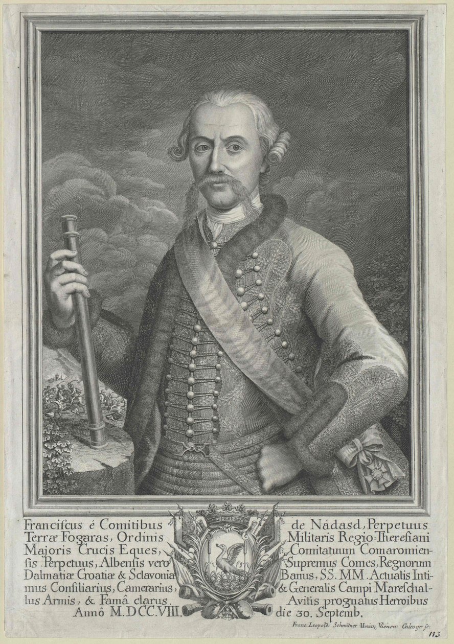 Franz greve Nadasdy-Nadasd-Fogaras av Artist Unknown