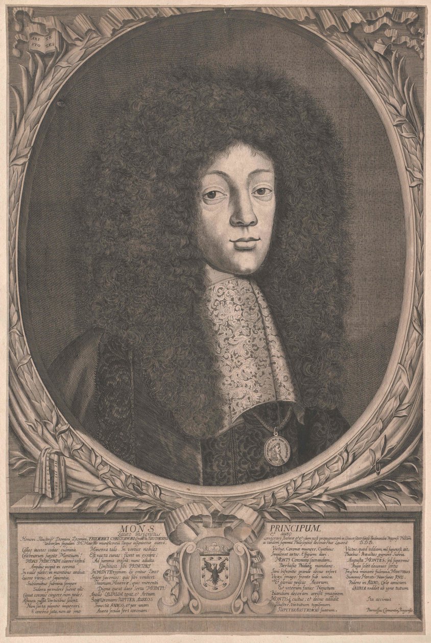 Friedrich Christoph greve av Fürstenberg (tryck) av Artist Unknown
