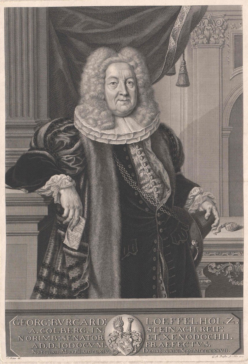 Georg Burkhard Loeffelholz von Colberg av Artist Unknown