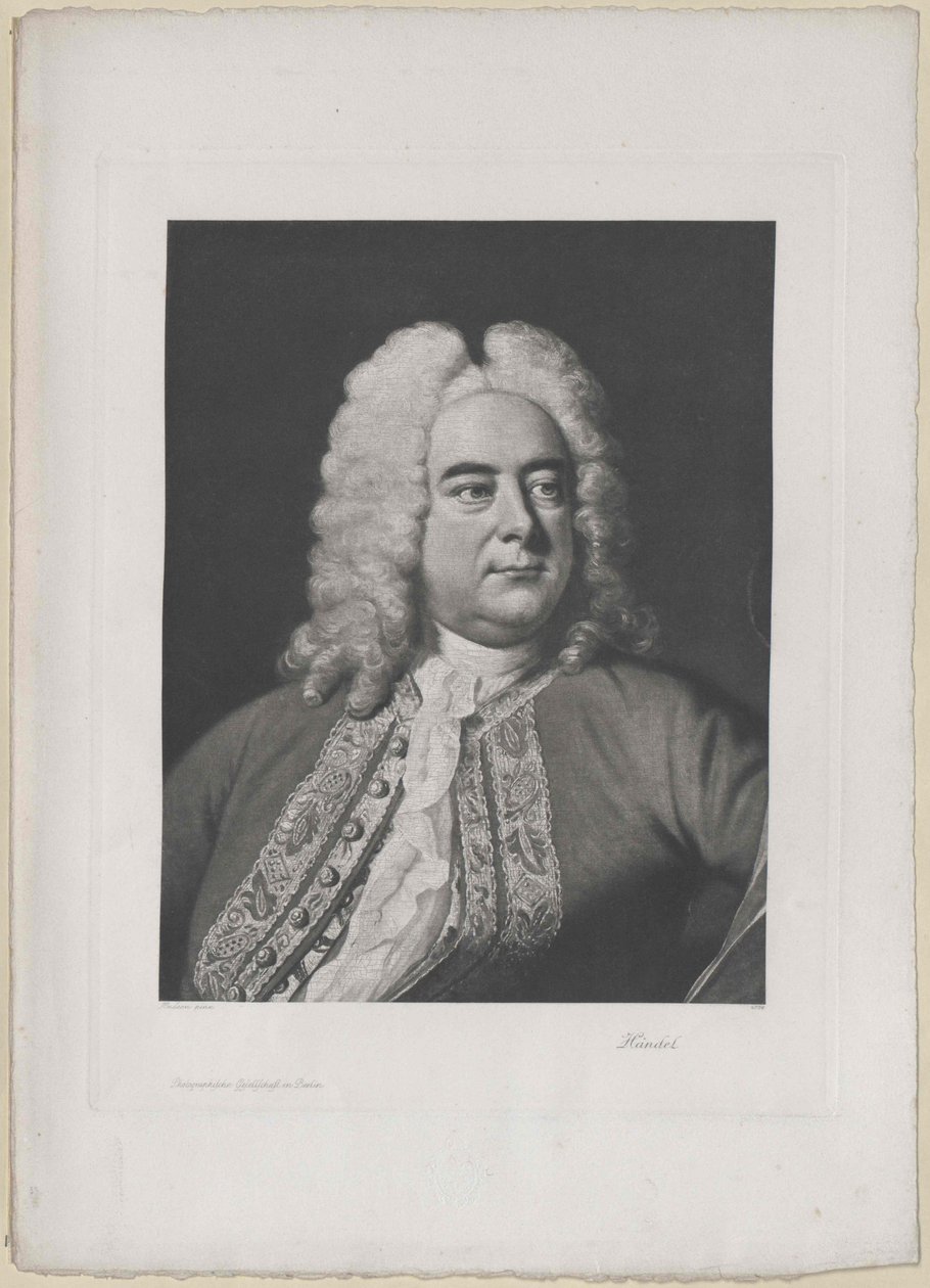 Georg Friedrich Haendel (tryck) av Artist Unknown