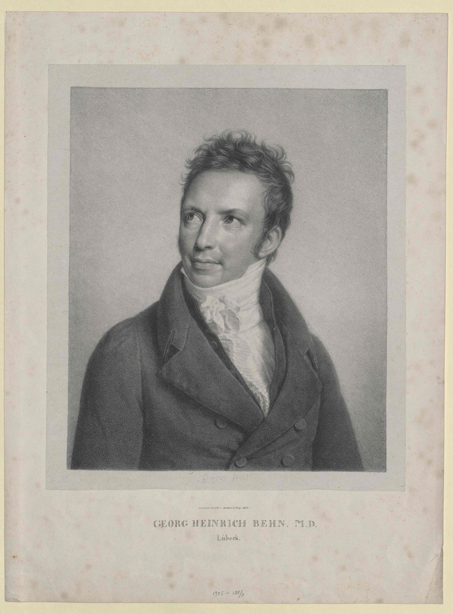 Georg Heinrich Behn (tryck) av Artist Unknown