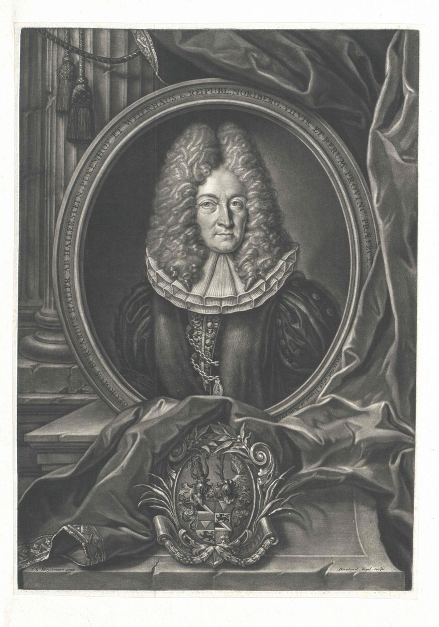 George Burkhard Haller von Hallerstein av Artist Unknown