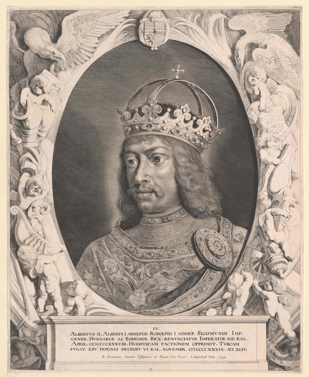Tyske kungen Albert II (tryck) av Artist Unknown
