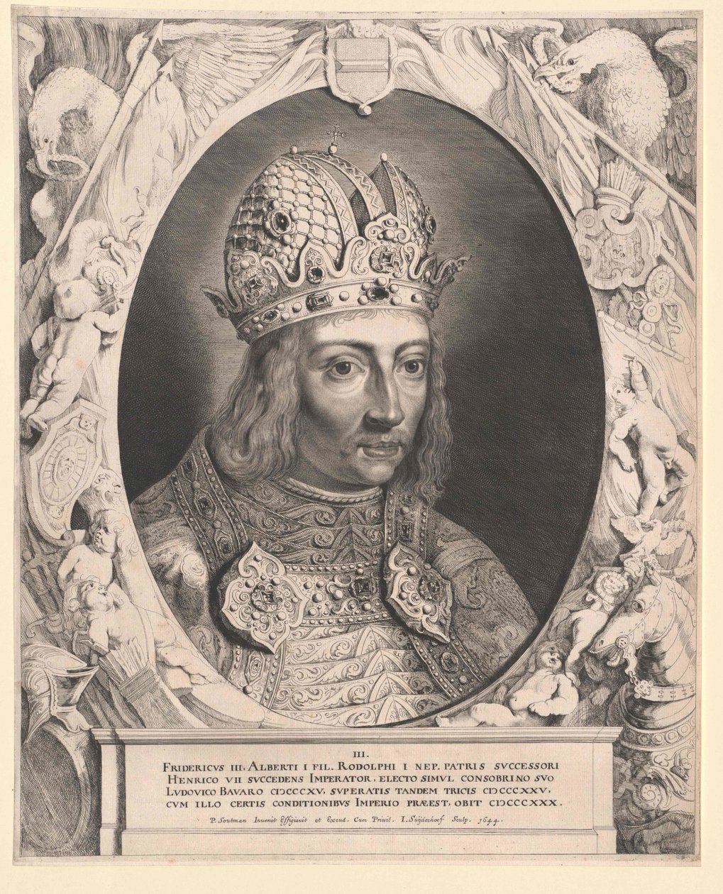 Tyske kungen Fredrik III av den sköna av Artist Unknown