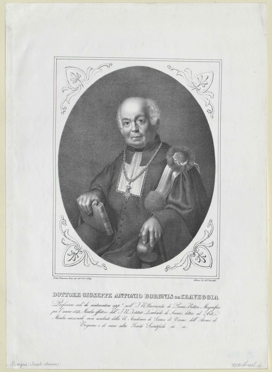 Giuseppe Antonio Borgnis av Artist Unknown