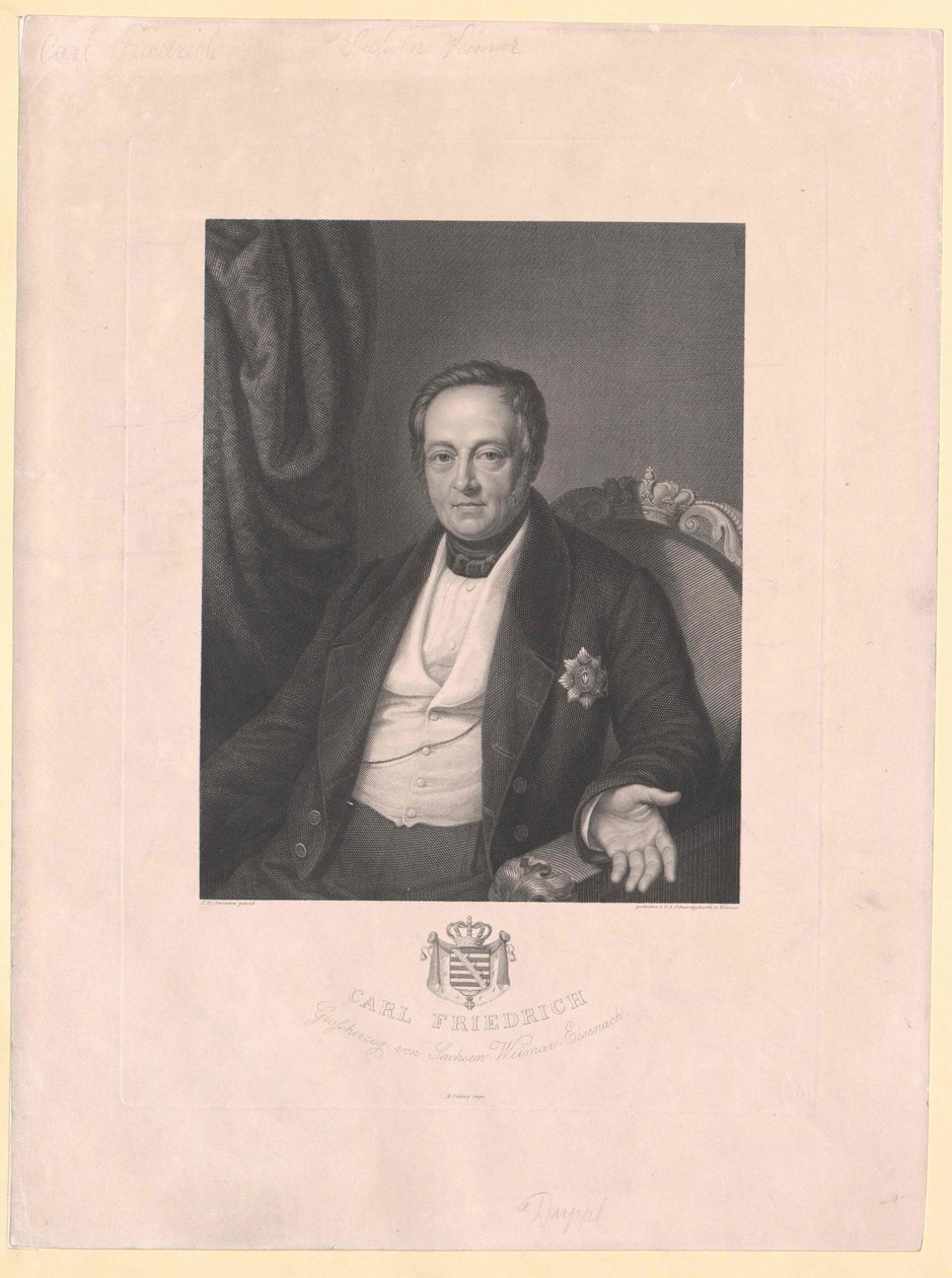 Storhertig av Sachsen-Weimar Eisenach Karl Frederick av Artist Unknown