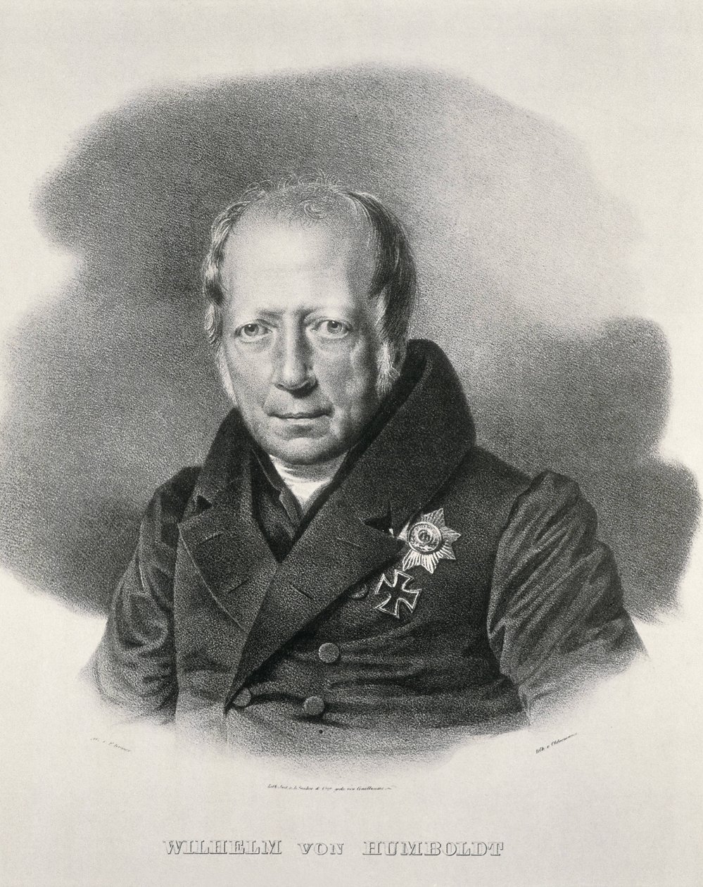 HUMBOLDT, Wilhem von (1767-1835). Tysk statsman och filosof. Litografi. av Artist Unknown