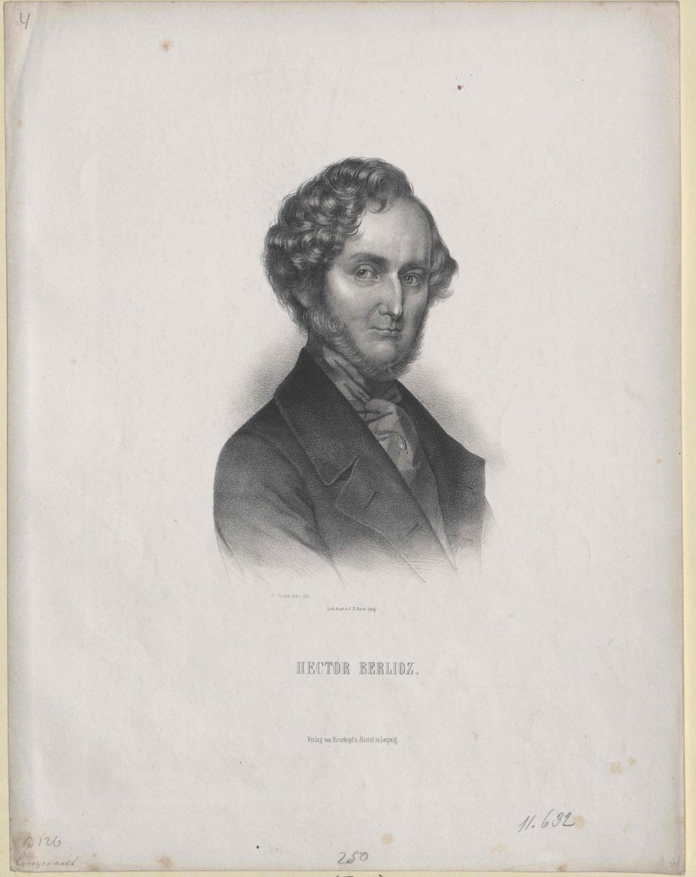 Hector Berlioz (tryck) av Artist Unknown