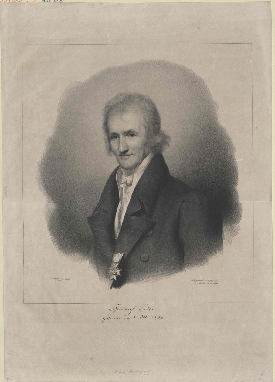 Heinrich von Cotta (tryck) av Artist Unknown