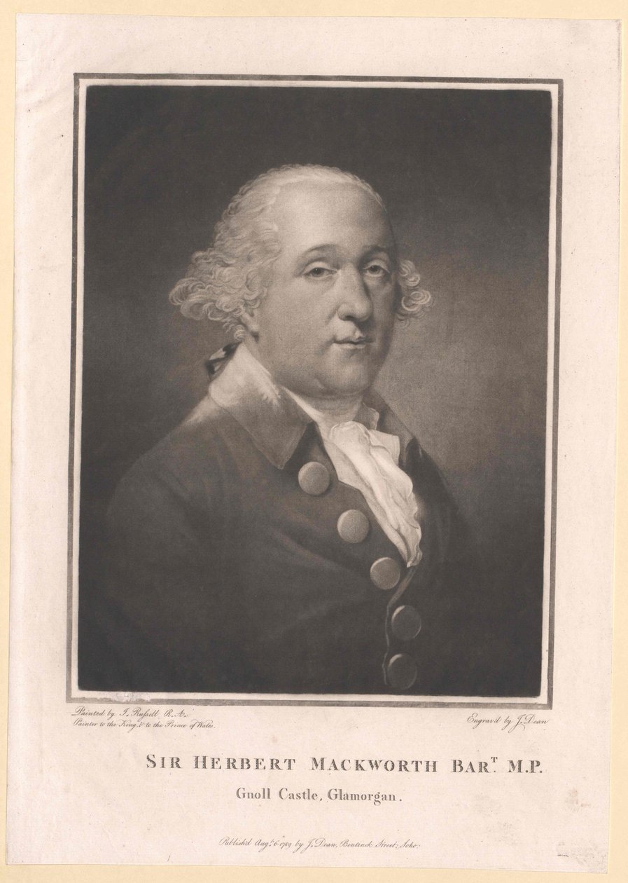 Herbert baronet Mackworth av Artist Unknown