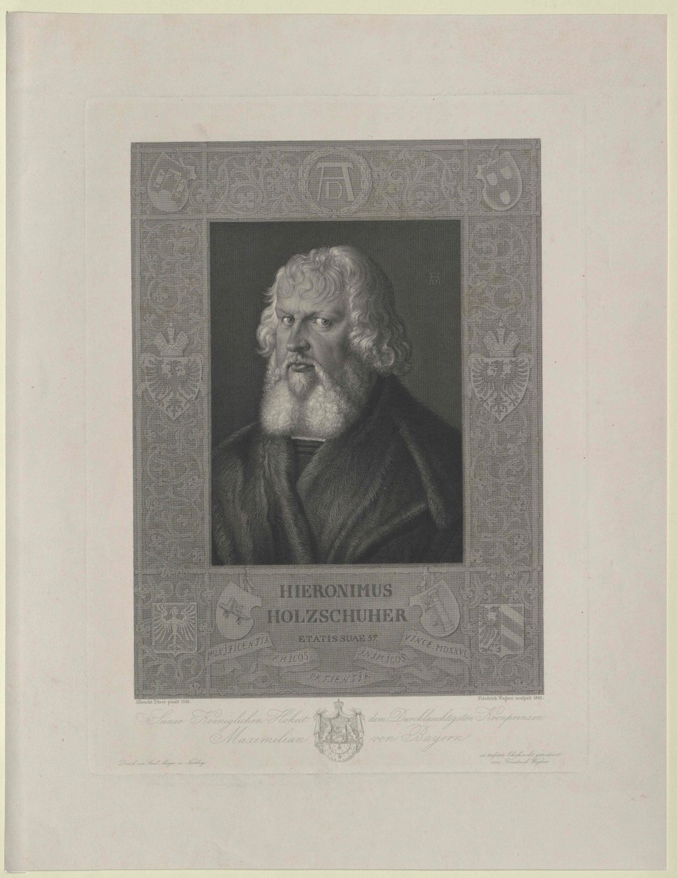 Hieronymus Holzschuher (tryck) av Artist Unknown