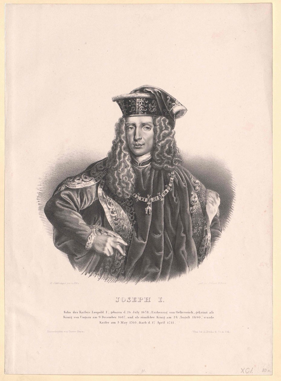 Tysk-romerska kejsaren Josef I av Artist Unknown