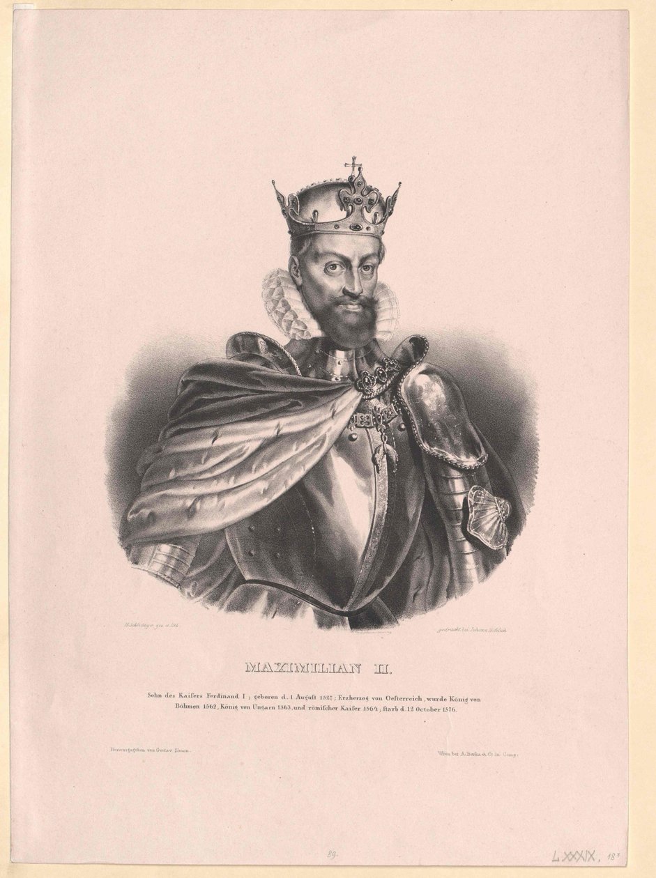 Tysk-romerska kejsaren Maximilian II av Artist Unknown