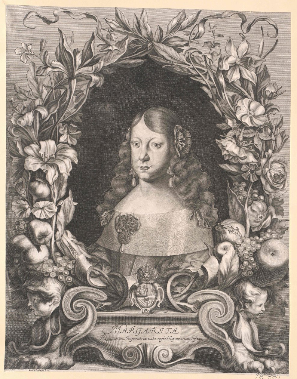 Infanta av Spanien Margarete Theresia (tryck) av Artist Unknown