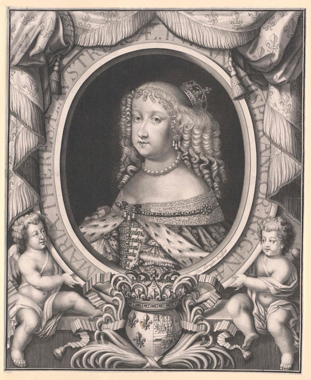 Infanta av Spanien Maria Theresia (tryck) av Artist Unknown