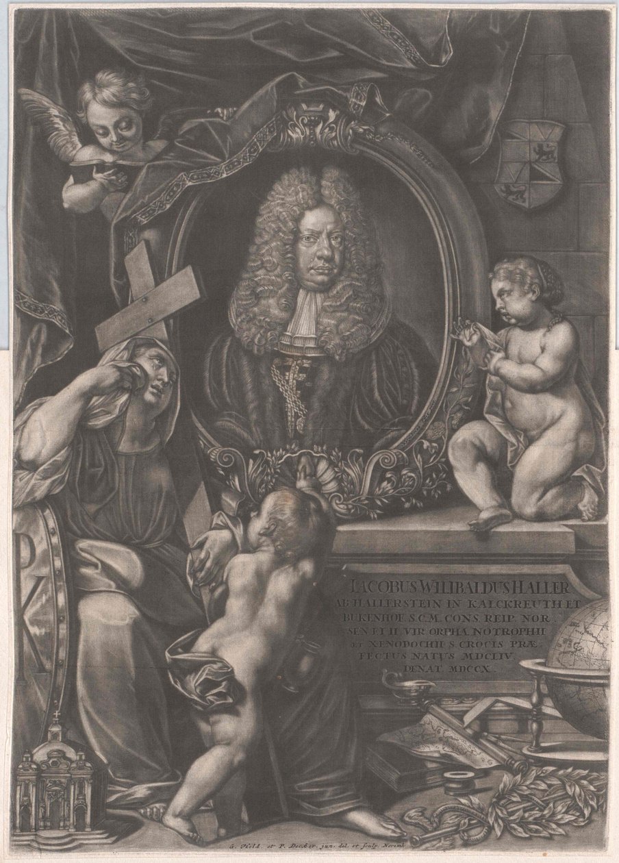 Jacob Wilibald Haller von Hallerstein (tryck) av Artist Unknown