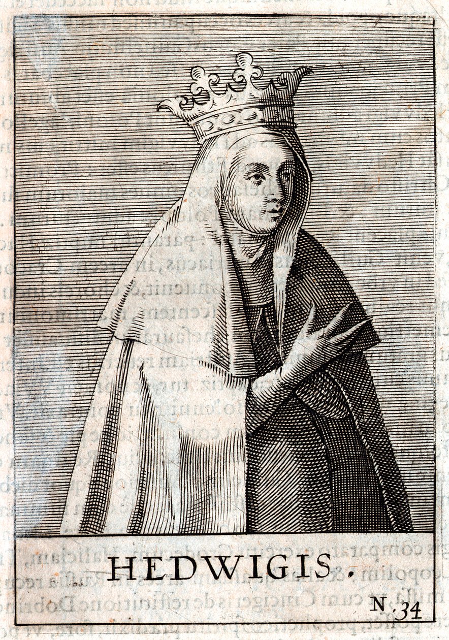 Jadwiga av Polen (gravyr) av Artist Unknown