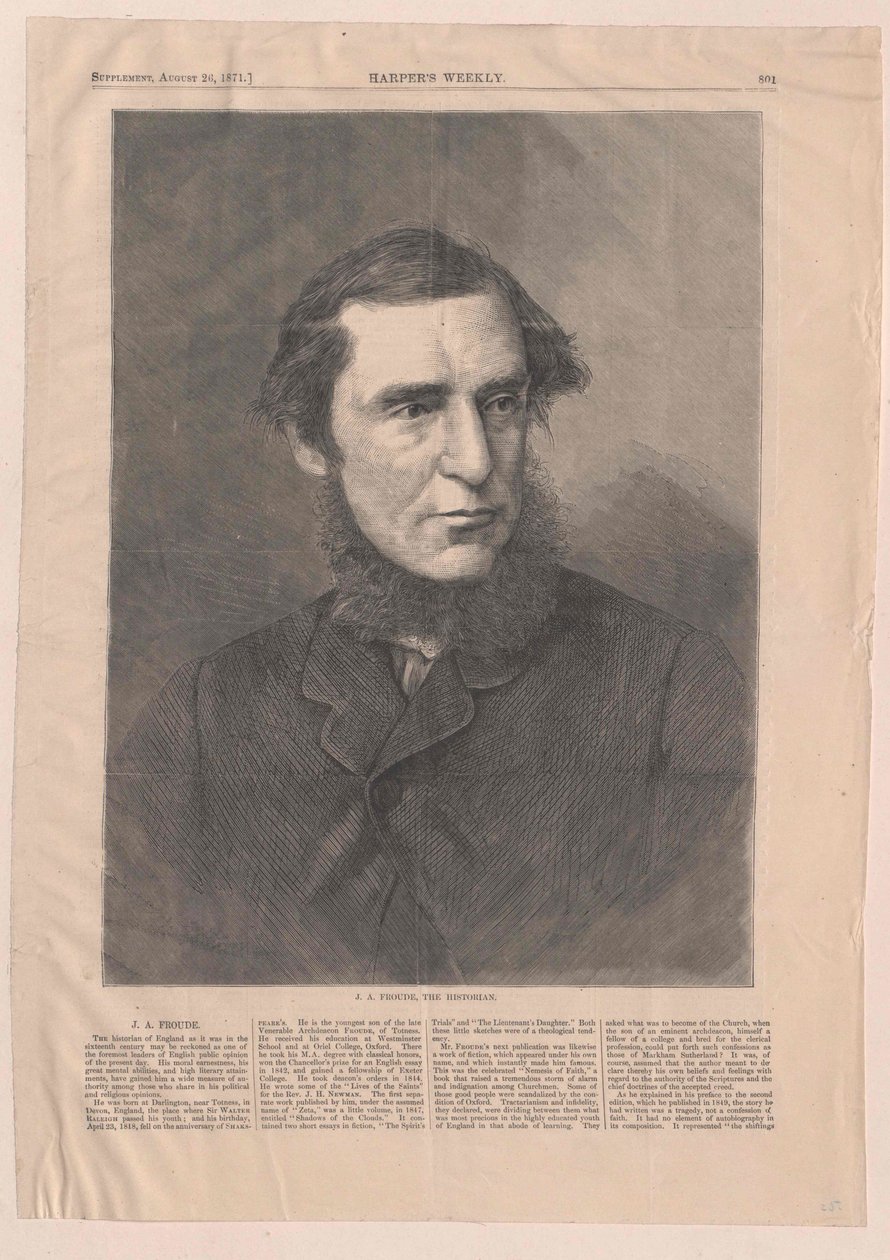James Anthony Froude av Artist Unknown