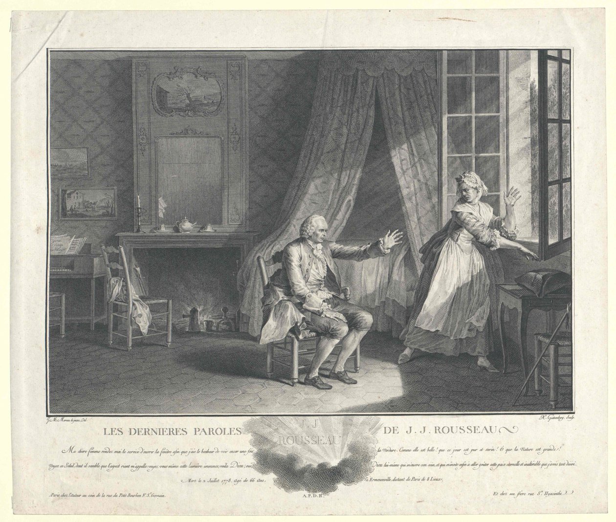 Jean Jacques Rousseau av Artist Unknown