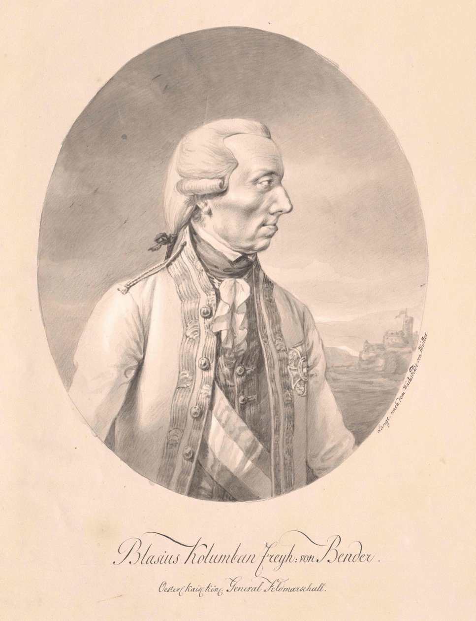 Johann Blaise Baron Bends av Artist Unknown