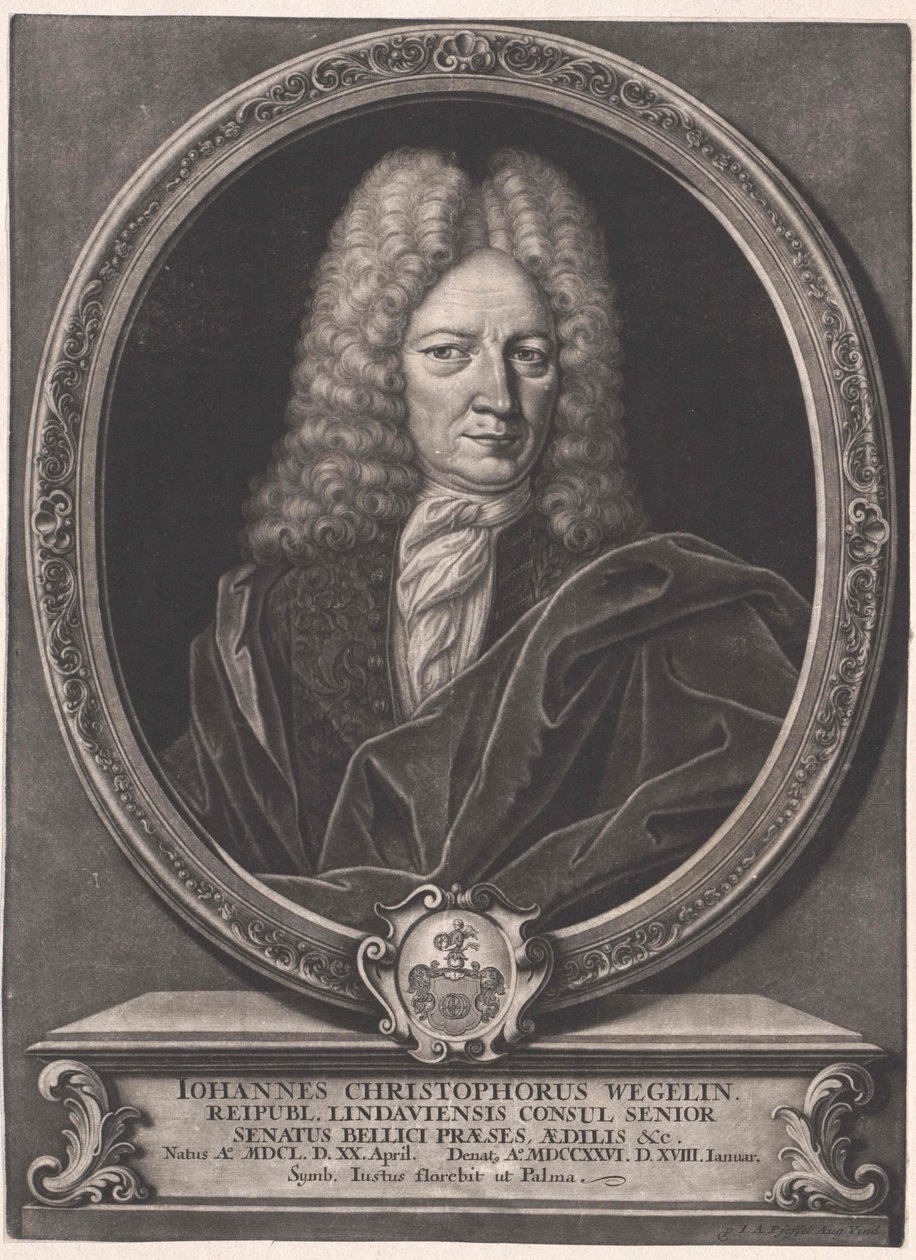 Johann Christoph Wegelin (tryck) av Artist Unknown