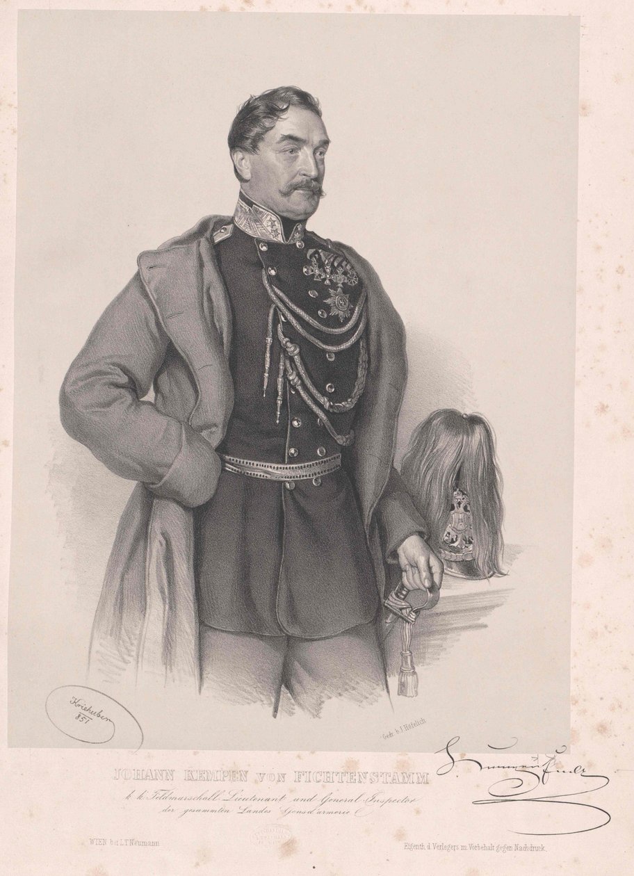 Johann Franz baron Kempen von Fichtenstamm av Artist Unknown