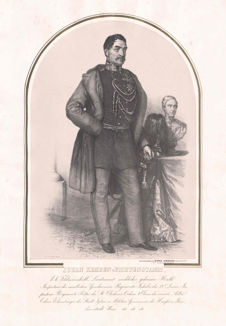 Johann Franz baron Kempen von Fichtenstamm av Artist Unknown