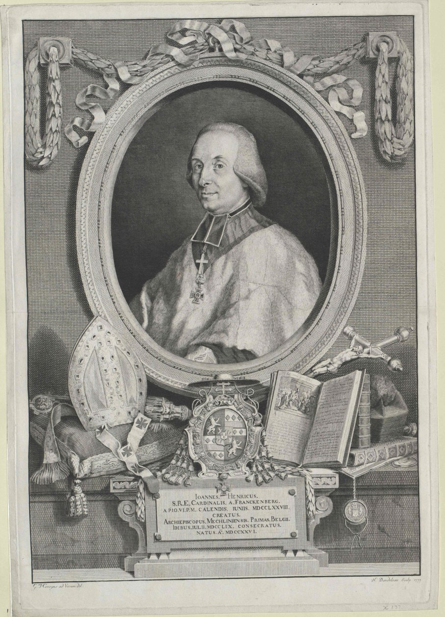 Johann Heinrich greve Frankenberg av Artist Unknown