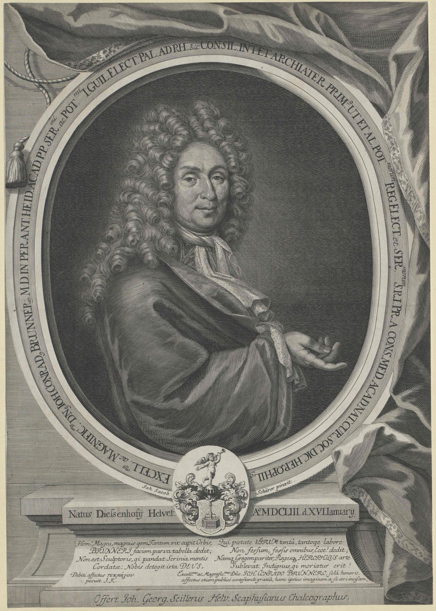 Johann Konrad Brunner (tryck) av Artist Unknown