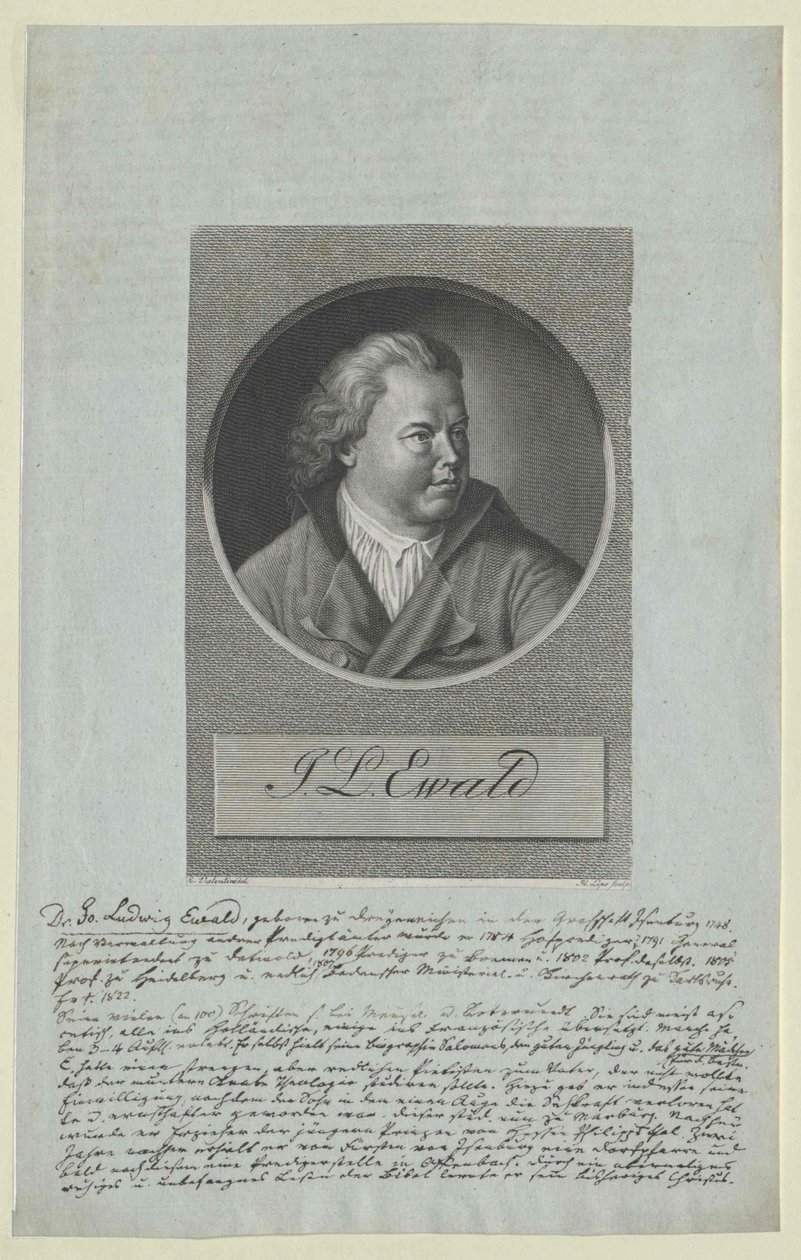 Johann Ludwig Ewald (tryck) av Artist Unknown