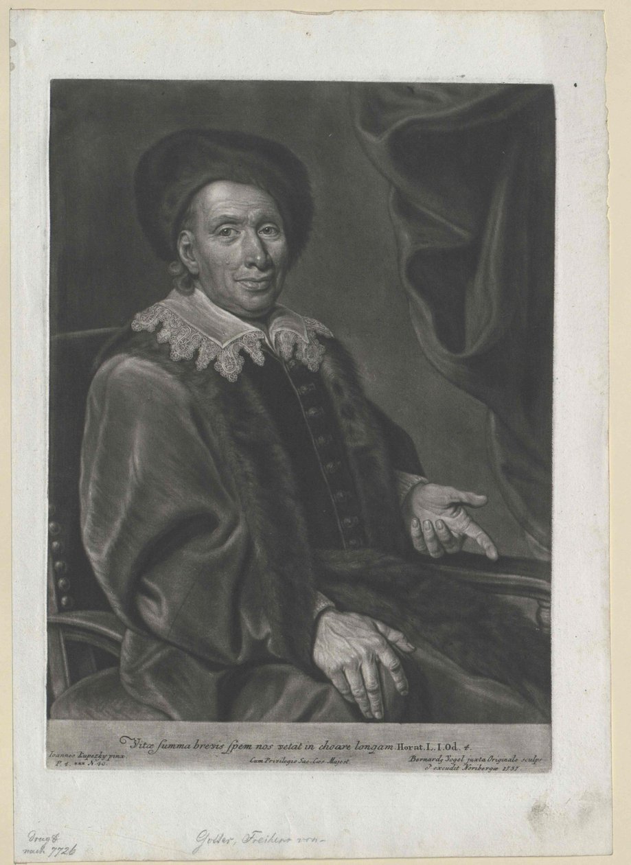 Johann Michael von Gotter av Artist Unknown