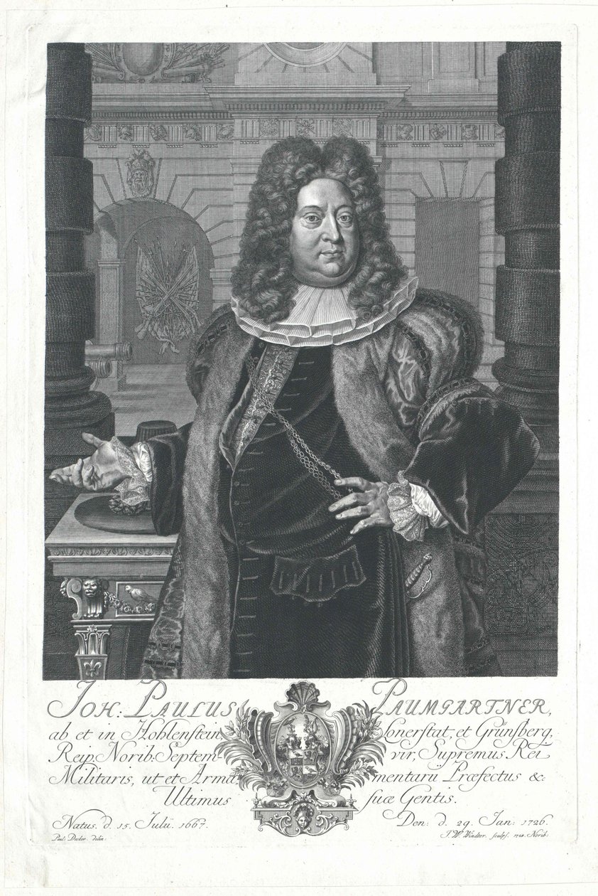 Johann Paul von Paumgartner von Holenstein och Lonnerstadt av Artist Unknown