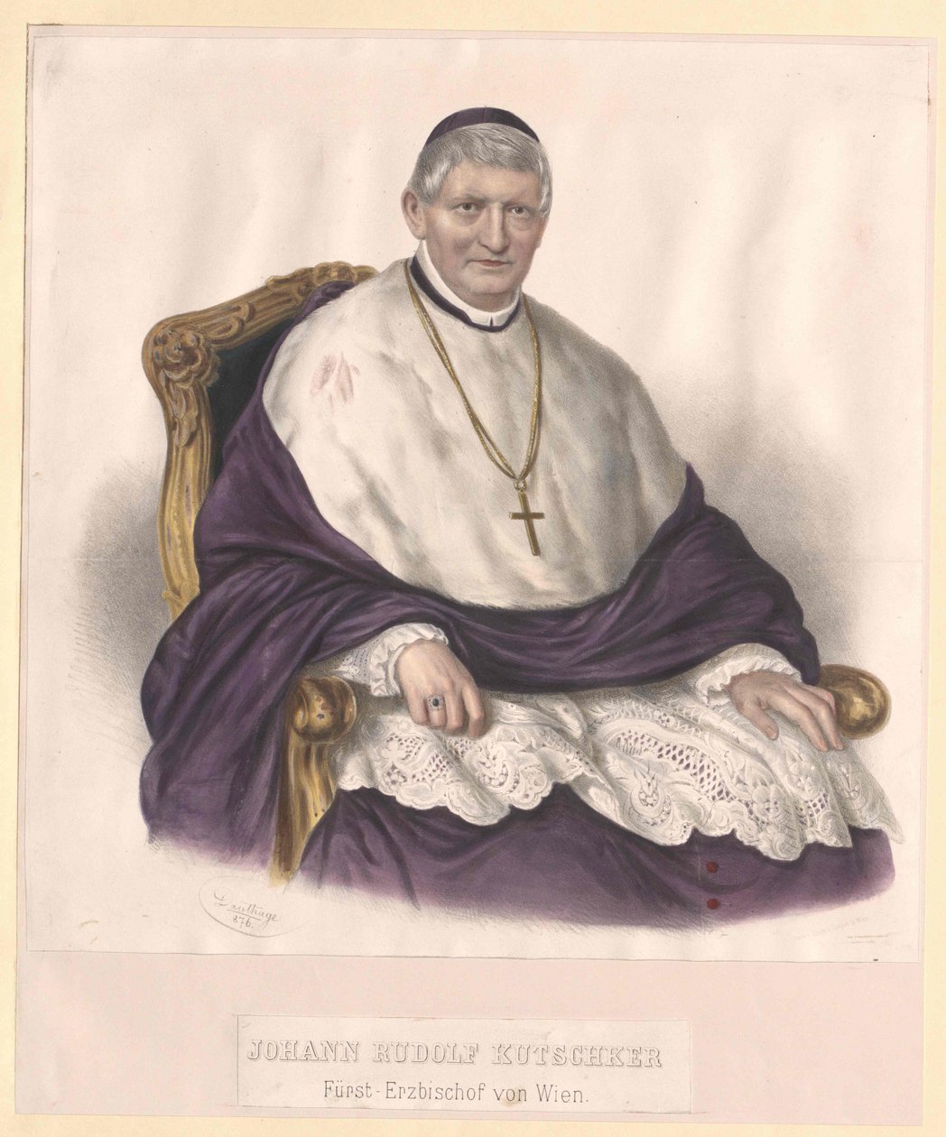 Johann Rudolf Kutschker av Artist Unknown