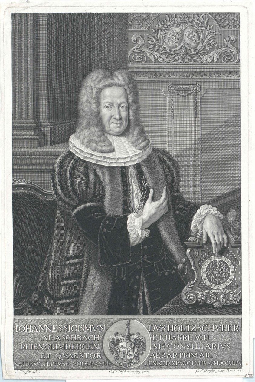 Johann Sigismund Holzschuher av Aspach och Harrlach av Artist Unknown