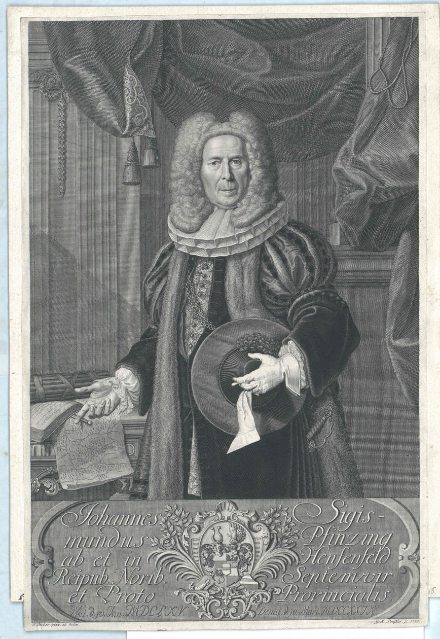 Johann Sigismund Pfinzing av Henfenfeld av Artist Unknown