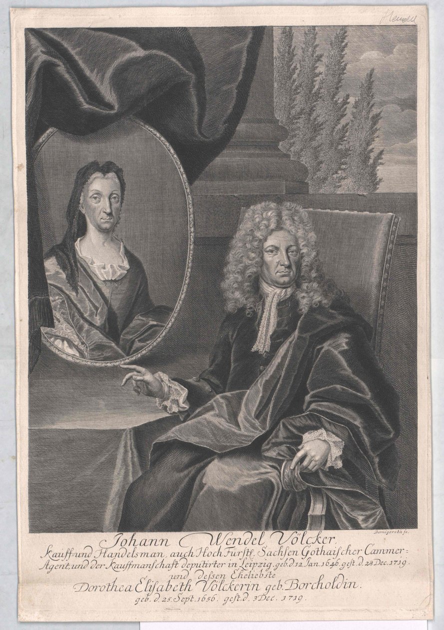 Johann Wendel Voelcker (tryck) av Artist Unknown