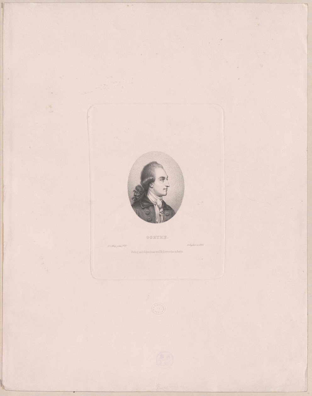 Johann Wolfgang von Goethe av Artist Unknown