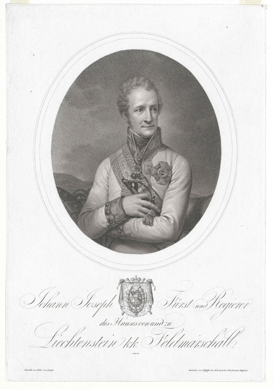 Johann greve av Liechtenstein av Artist Unknown