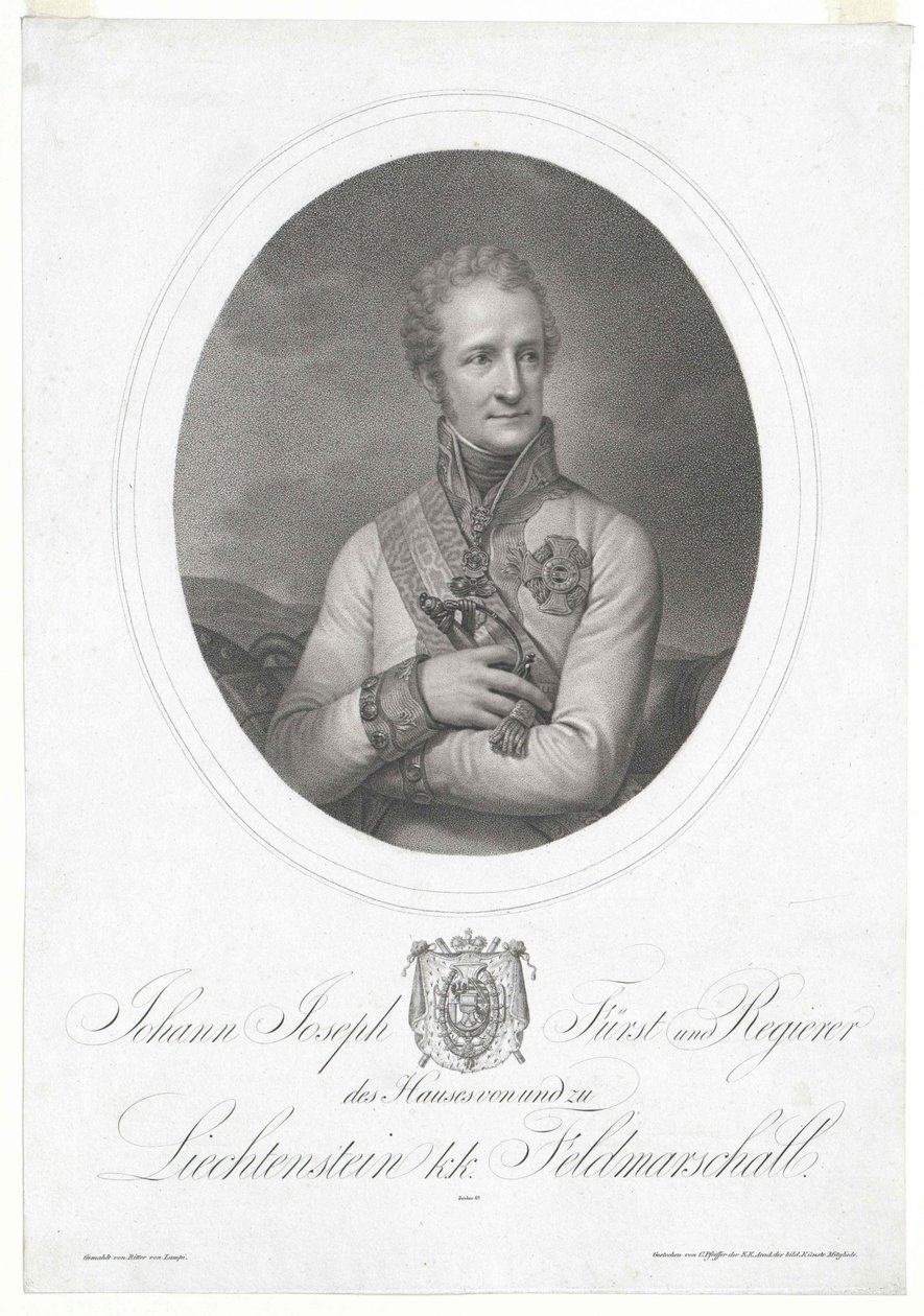 Johann greve av Liechtenstein av Artist Unknown