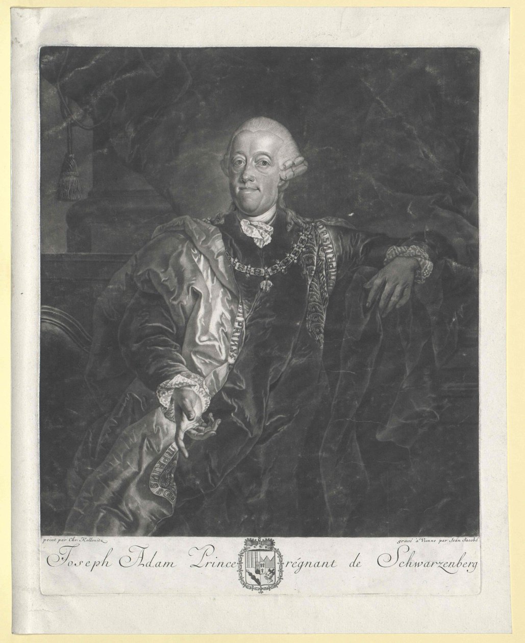 Joseph Adam Johann Nepomuk greve von Schwarzenberg (topp) av Artist Unknown