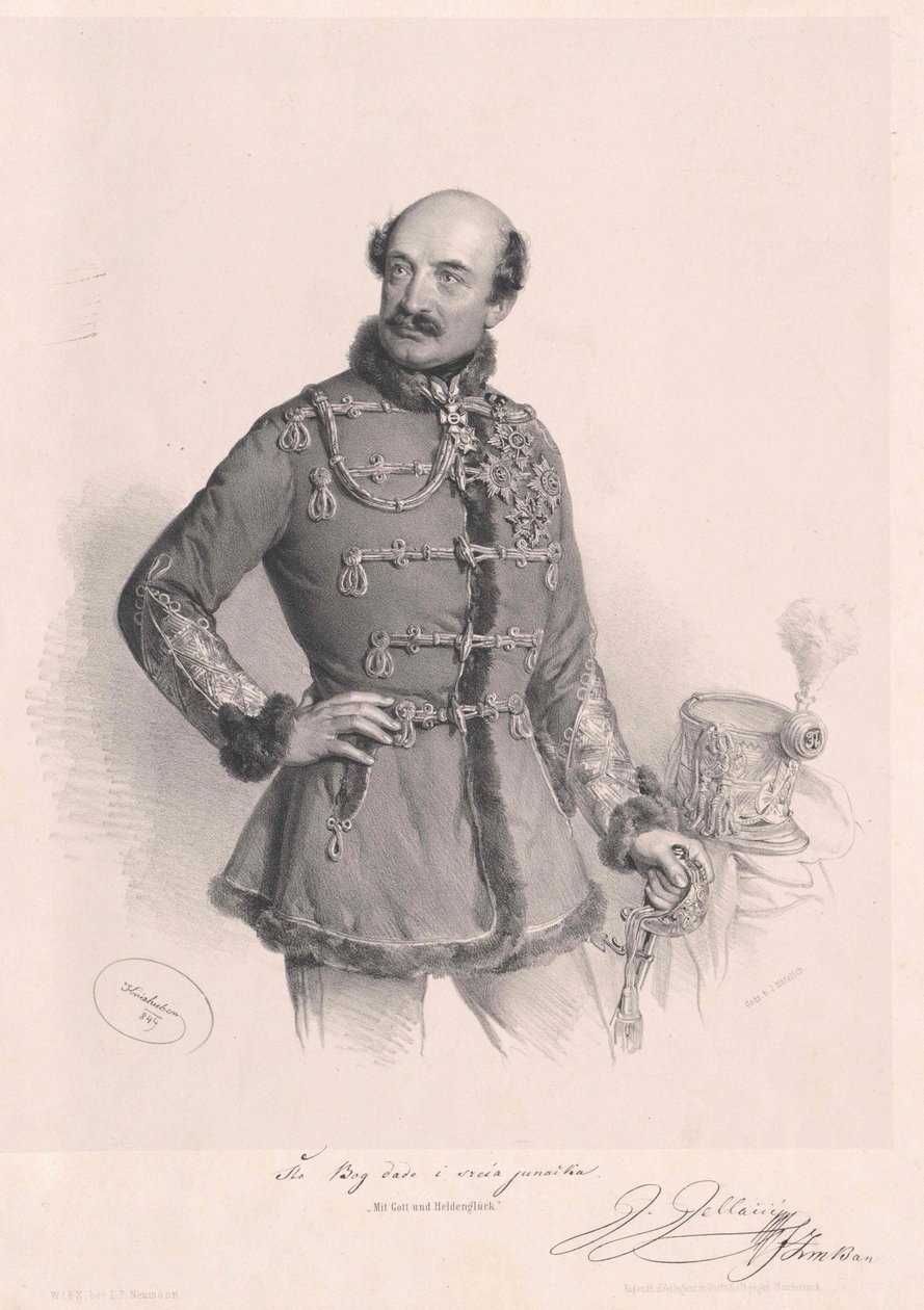 Joseph greve Jellacic de Buzim av Artist Unknown