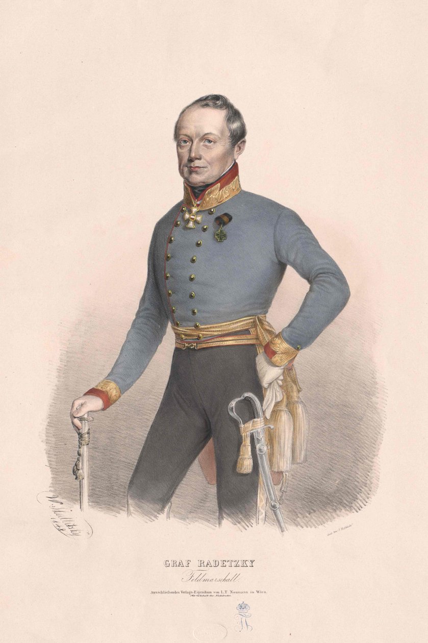 Joseph greve Radetzky av Radetz av Artist Unknown