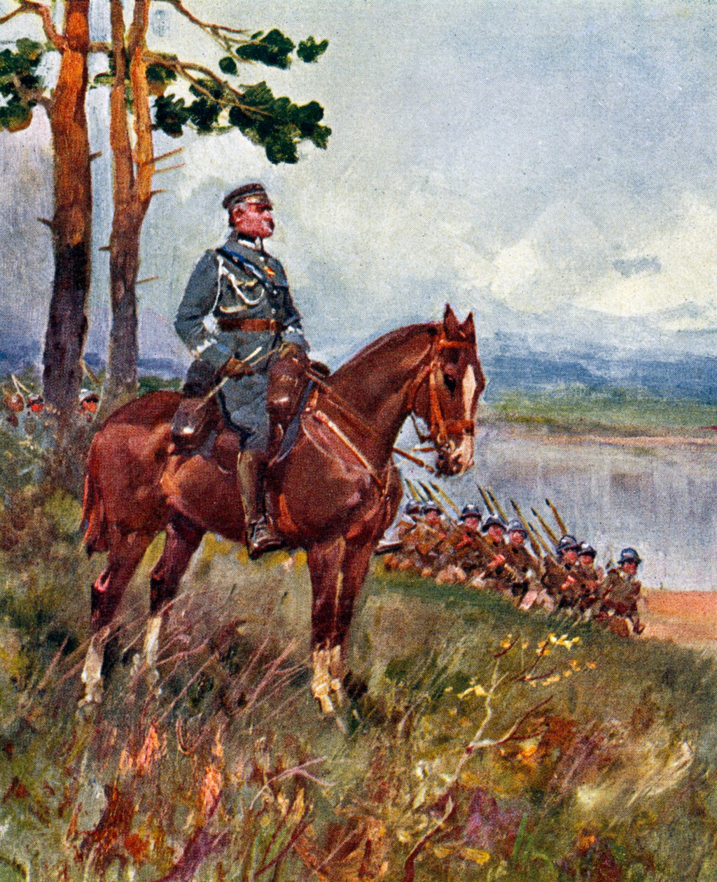 Jozef Pilsudski (tryck) av Artist Unknown