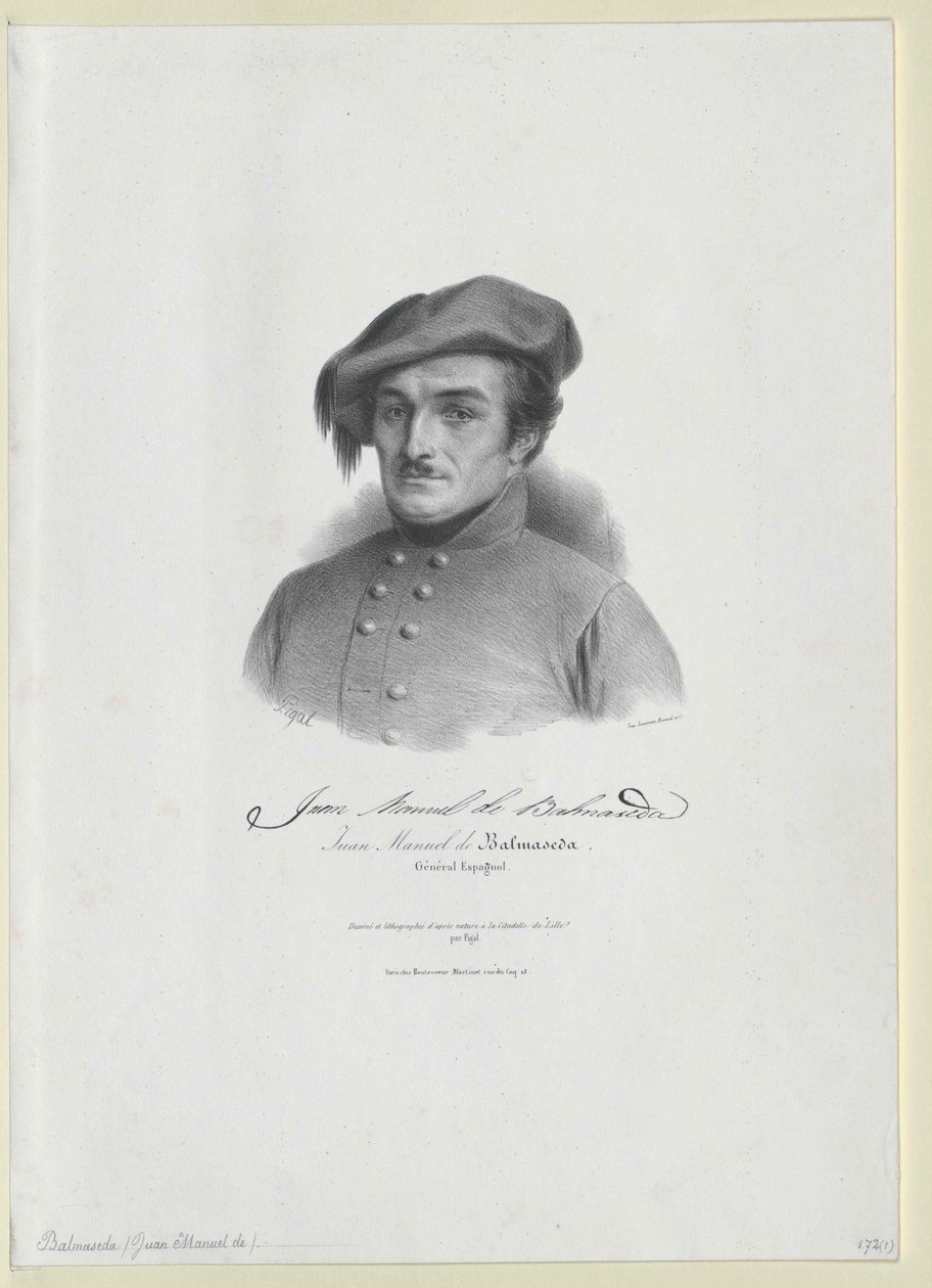 Juan Manuel Balmaseda (skriv ut) av Artist Unknown
