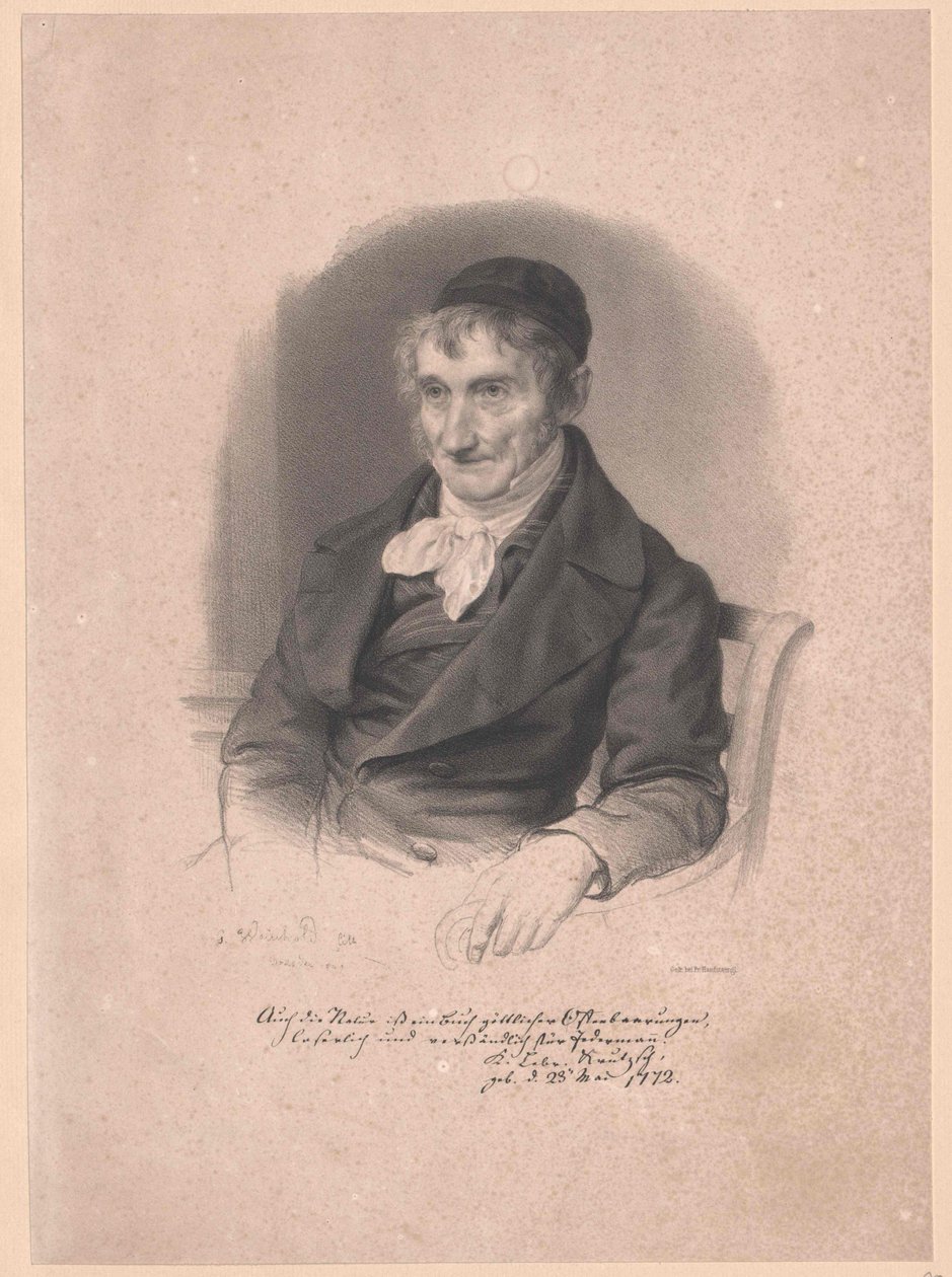 Karl Lebrecht Krutzsch (tryck) av Artist Unknown