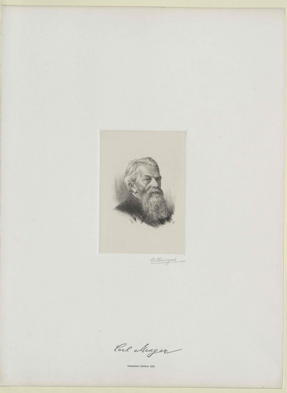 Karl Menger (tryck) av Artist Unknown