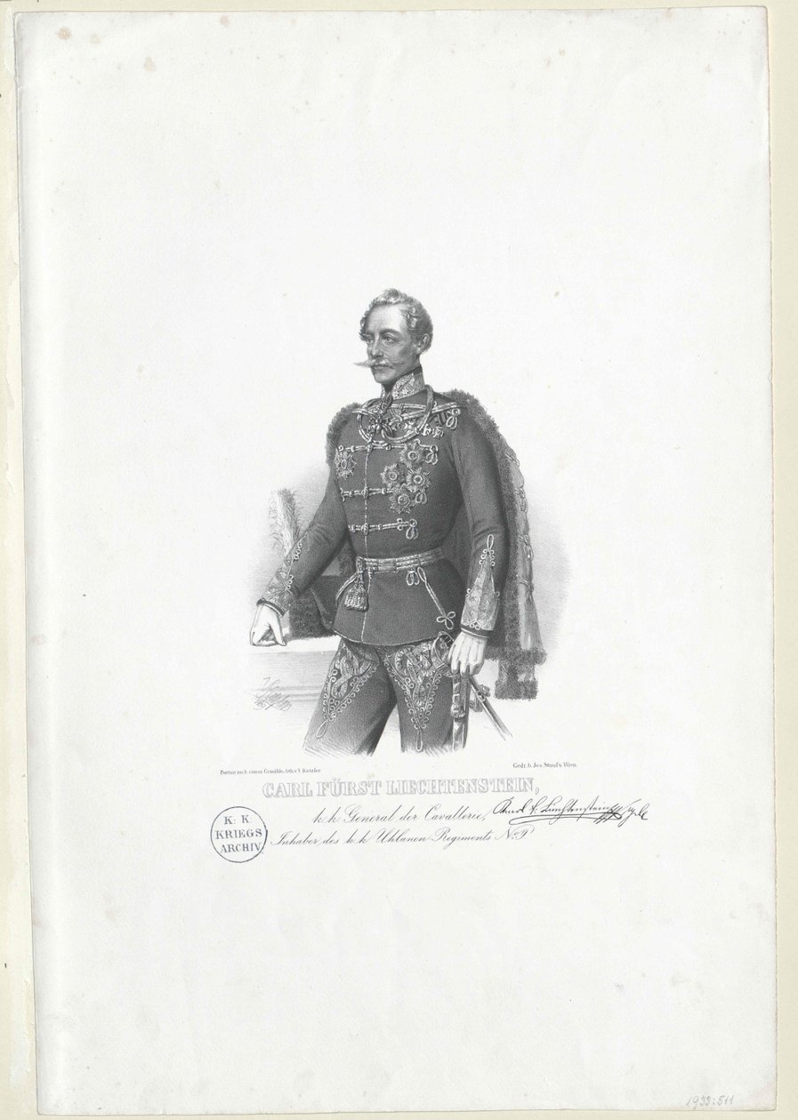 Karl Prins av Liechtenstein av Artist Unknown