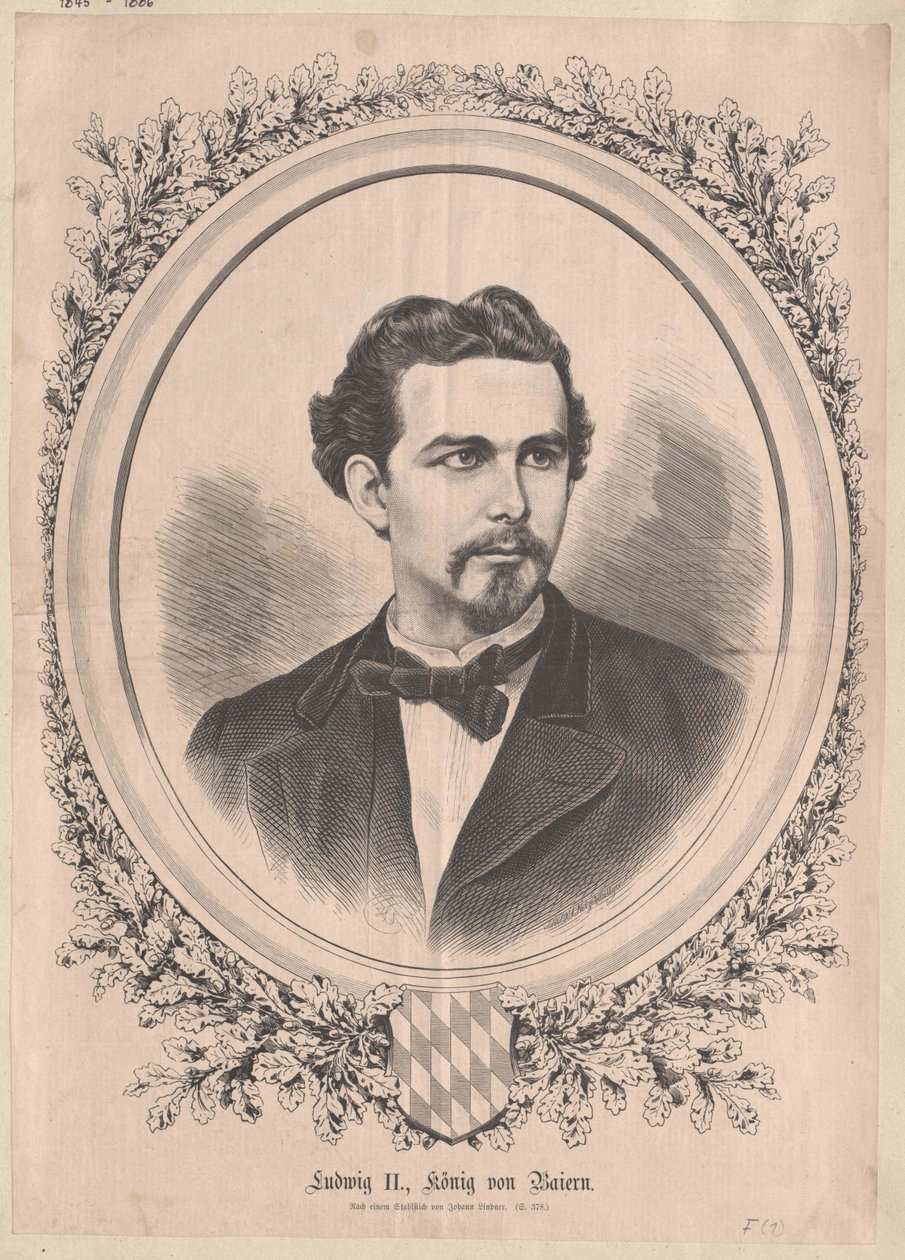 Kung av Bayern Ludvig II av Artist Unknown