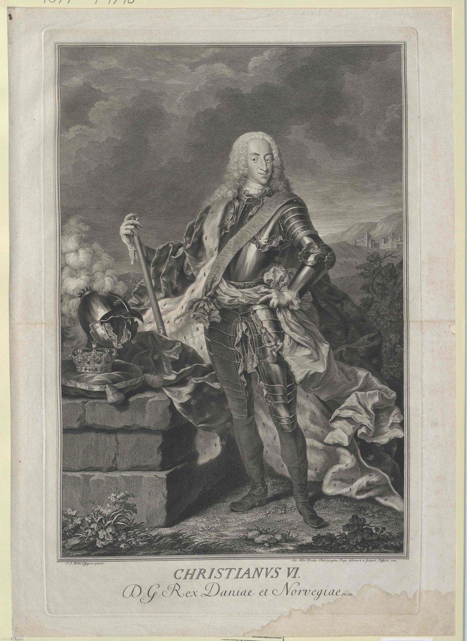 Kung av Danmark Christian VI av Artist Unknown