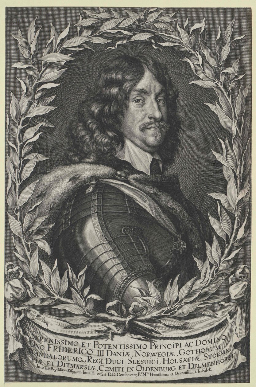 Kung av Danmark Fredrik III av Artist Unknown